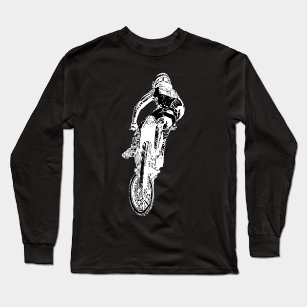 motocross Long Sleeve T-Shirt by rickylabellevie